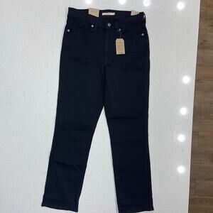 Levi’s 505 Straight Leg Jeans Women’s 8 Black Classic Fit Dark Denim